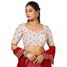 Blusa Feminina Soch Creme Georgette Bordada com Lantejoulas