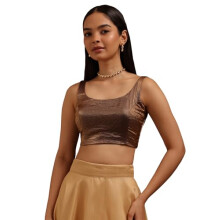 Soch Dames Paarse Glass Tissue Effen Gevoerde Blouse