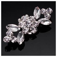 1 Par Rhinestone Crystal BröLlopsbröLlop Diamante Crystal SkokläMmor