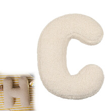 Alphabet Pillow C Soft Plush Cushion Decorative Initial Letter for Sofa Bed and Home Decor