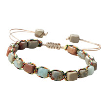 Handmade Irregular Stone Beaded Wristband Trendy-Shoushan stone
