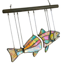 Stained Glass Window Hanging Colorful Fish Suncatchers 2D