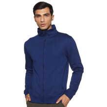 Deniklo Suéter de Gola Alta para Homens (Dkaw28-M_Printe Azul_M_Printe Azul_M)