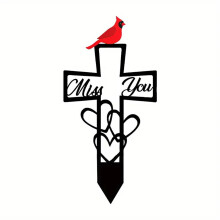 Beautiful Metal Garden Crosses Marker Easy To Install In-A