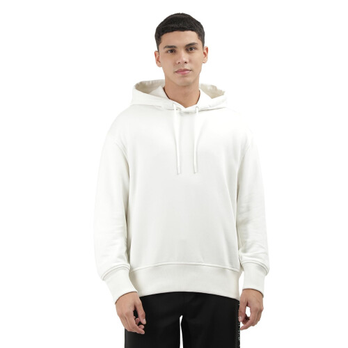 Sweatshirt com Capuz de Algodão Calvin Klein Jeans Off-White