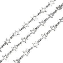 Delicate holle steruitsparing ketting-Staal kleur