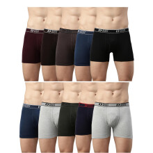 Dixcy Scott Originals Calções Masculinos 100% Algodão Combed Cintura Elástica Longos - Sortido - Estampa e Cor Variável