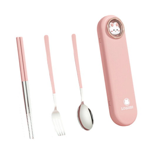 Stainless Steel Eating Tool Utensils Set With Case For-2
