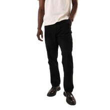 Dennis Lingo Heren Katoenen Relaxed Fit Mid-Rise Cargo Broek Zwart