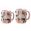 Delicate Pink Barber Inspired Ceramic Cup With Spacious-11oz 2