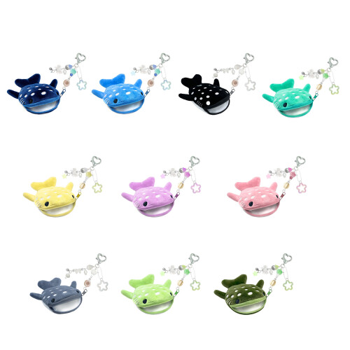 Leuke Shark Designs kinderportemonnee met ritssluiting-Paars 1