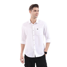 The Indian Garage Co Ανδρικό Slim Fit Πουκάμισο (0321-SHLN88-02_Λευκό 2XL)