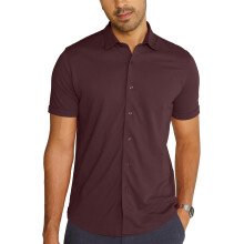 Camiseta Pique Termorreguladora de Algodão Damensch - Maroon Leal - 2XL