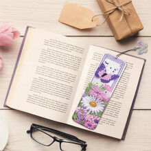 4Pcs Special Shape Diamond Painting Bookmarks with Pendant DIY Diamond Art Bookmarks Kits Gift for Reader Crafts Lovers
