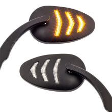 Motorcycle Rearview Mirrors with Turn Signals for Davidson Road King Rear View Side Mirror Light Accessories