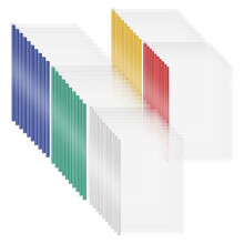 50 Pack Clear Report Covers with Sliding Bars 70 Sheet Capacity 9mm Transparent Resume Folders Binding Bars