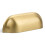 Gold Shell Shape Brass Handle for Kitchen and Bathroom Cabinets, 128mm 1