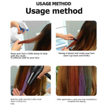 10 Couleurs de Craies pour Cheveux Temporaires et Colorées, à Utiliser avec un Peigne, pour Enfants et Filles. Coloration Lavable. Idéal pour le