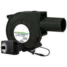 Verstelbare Snelheid, Grote Luchtstroom, Turboventilator met Vermogensregelaar, 110V-220V , 12V, voor Afgewerkte Oliekachels, Amerikaanse Stekker