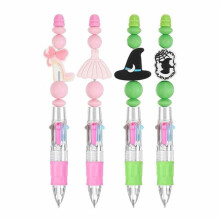 1 Set Heksenprinses Kralenpennen, Veelkleurige Navulbare Balpennenset voor Kinderen en Studenten, DIY Kralenpennen