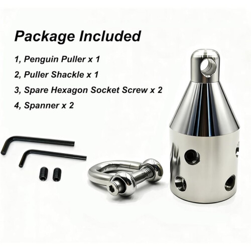 Heavy-Duty Wire Pulling Attachment,Penguin Puller,Stainless Steel Wire Puller with Penguin Shackle,Electrician Tools 1