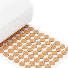 3 X 1400 Stück 12,5 mm X 1,5 mm Selbstklebende Korkkreise, Flache Runde Selbstklebende Korkpunkte für Schränke, Tischplatten, Kratzfest