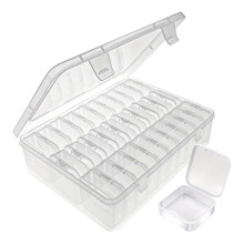 30Pcs Bead Organizer Box, Clear Plastic Cases for Pearl Bracelets and Small Accessories (2.17 X 2.17x0.79 Inches)