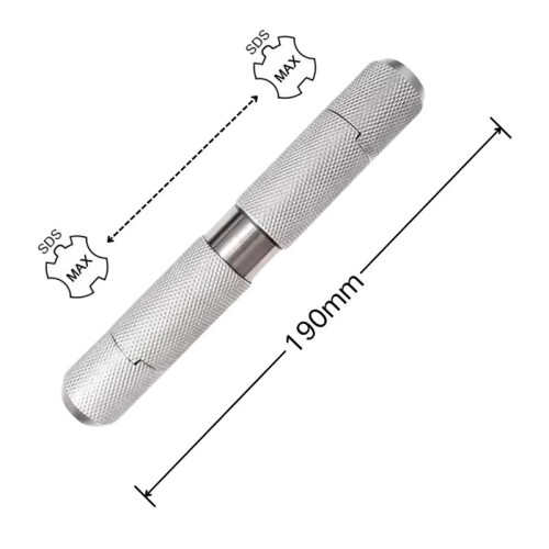 SDS Max to SDS Max Extension Adapter for Rotary Hammer Heavy Duty Max-Lock Bridge Coupler 2