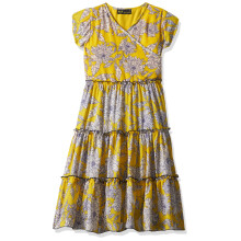 Vestido Casual de Manga Curta em Algodão para Meninas Alano, Confortável e Estiloso