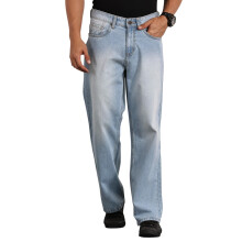 Thomas Scott Homens | Ajuste Laxo | Lavagem Suave | Perna Larga | Jeans Casuais (TSJ077_LightBlue_34)