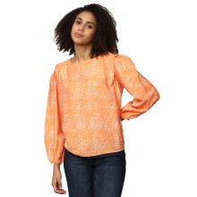 Allen Solly Blusa Casual Feminina Laranja com Estampa