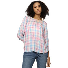 Top Casual Feminino Azul Xadrez Allen Solly