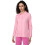Dames Roze Effen Langemouwen Shirt 1