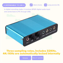 USB 2.0-Geluidskaart, 6-Kanaals Externe Geluidskaart, Optische Externe Audiokaart, SPDIF-Controller voor Pc, Laptop en Desktop