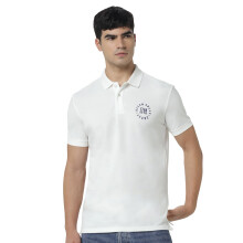 Allen Solly Ανδρικό Πόλο Τ-Shirt Κρέμα