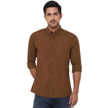 Camisas Casuais de Manga Longa Allen Solly para Homens em Marrom