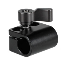 Einzelner 15-mm-Stangenklemmenadapter mit 1/4"-20-Befestigungsschrauben für DSLR-Kamerakäfig-Rigs, Monitore und Videostabilisatoren