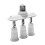 3 in 1 E27 Adapter Converter Horizontal Designed 360 Degrees Adjustable 180 Degree Bendable Light Socket Splitter 1