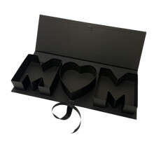 Unique Floral Arrangement In Letter Shape Boxes Blossomy-Black
