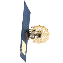 Popup Ferris Wheel Greeting Card With Gold Foils Elegant-Blue