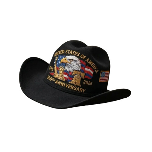 250th American Independence Day Hat With Unique-Black