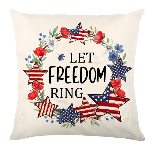 Independence Day Garlands Pattern Decorative Pillowcase 4th-1