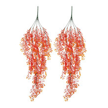 Beautiful Plastic Faux Ivies Vine Wall Hanging Pendant-Orange