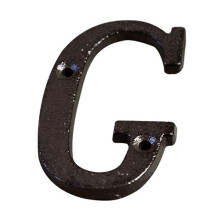 Cast Iron House Numbers and Metal Alphabet Letters 7.5cm RustResistant Retro Address Plate G