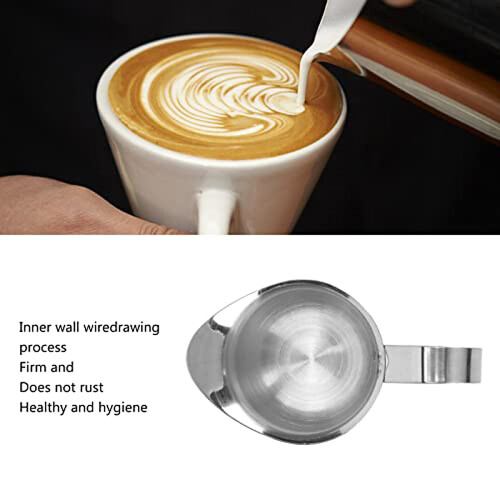 2Pcs Milk Frothing Pitcher Stainless Steels Small Bells-90 1