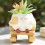 Unique Cute Head Flower Planter Resin Unique Sit-read a book 3