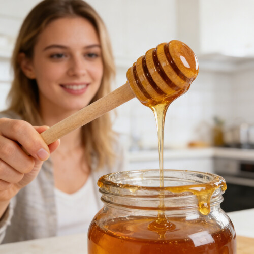 Practical Wooden Honeys Spoon Ergonomic Handle Stirring-8cm 2