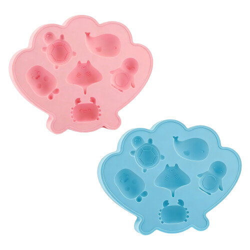 Meerestier-Eisbereiter, 6 Mulden, Meerestier-Eisform,-Blau 1