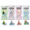 1Sheet 3D Puffer Sticker Stackable Decorative Sticker-Green 3