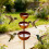 Rusty Iron Rainwater Collector Decorative Stake For-Bird baths 4